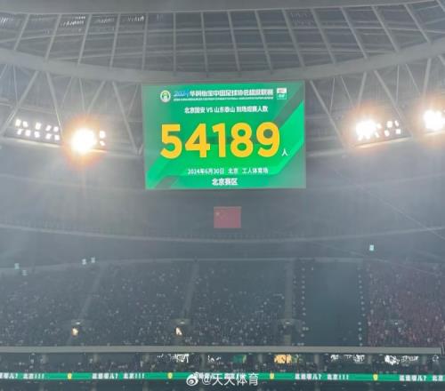 火爆！54189名球迷现场观看北京国安主场对阵山东泰山的比赛