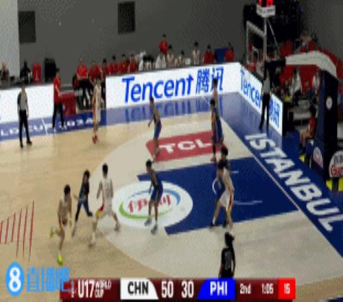 优势明显！中国U17男篮半场篮板数298领先菲律宾21个
