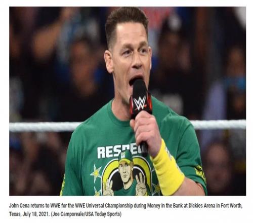 再见赵喜娜！WWE超级巨星约翰塞纳宣布将在2025年退役