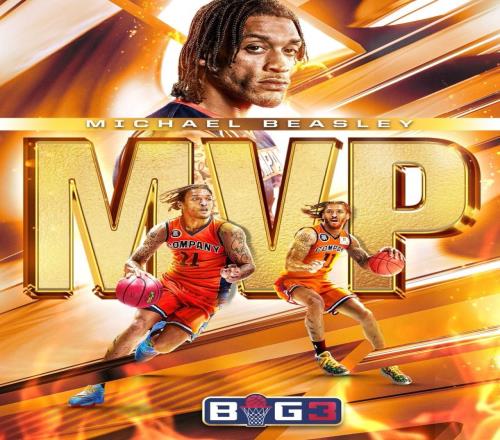 实至名归！迈克尔比斯利夺得BIG3联赛MVP