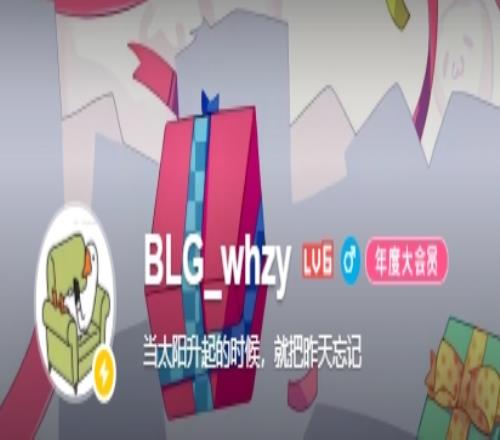 Bin语从句BLG瓦选手whzy更改个签：当太阳升起的时候，就把昨天忘记