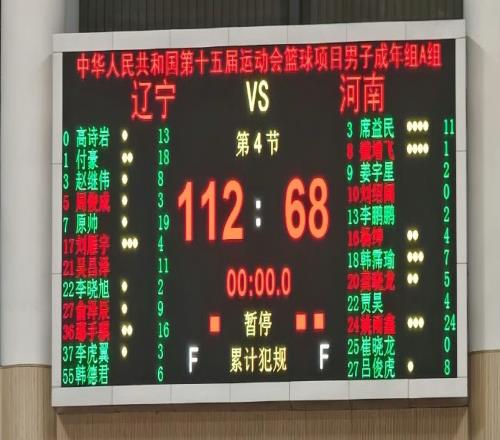 原帅19分鄢手骐16+6断高诗岩13+8全运会辽宁大胜河南44分晋级