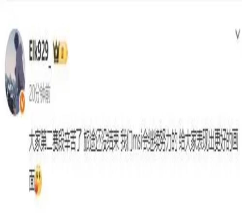 Elk赛后更博：我们MSI会继续努力的，给大家表现出更好的画面
