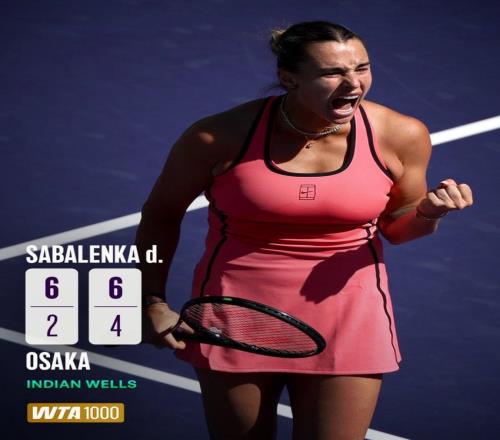 萨巴伦卡完胜大坂直美晋级八强 赛后发布会炮轰强制参赛制度