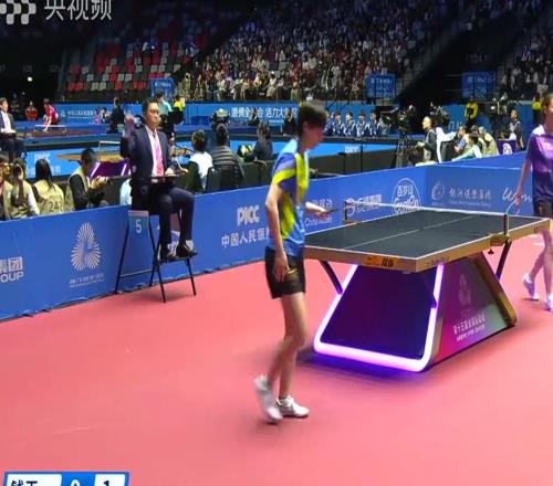 王曼昱4-1战胜钱天一，晋级全运会乒乓球女子单打八强