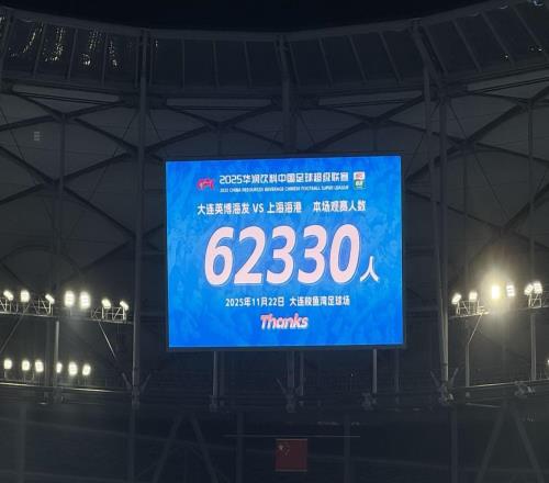 中超收官战观众人数：梭鱼湾62330人刷新本赛季纪录