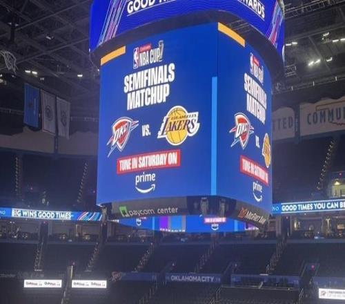 毒奶，雷霆主场预告NBA杯半决赛将战湖人，结果湖人不敌马刺