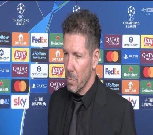 西蒙尼：国米踢得非常好，而我们防守得还算不错