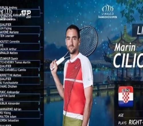 ATP杭州公开赛签表：张之臻与布云朝克特首轮上演德比