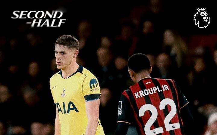 热刺2025年至今4次英超先进球但半场落后，等同于此前15年总和