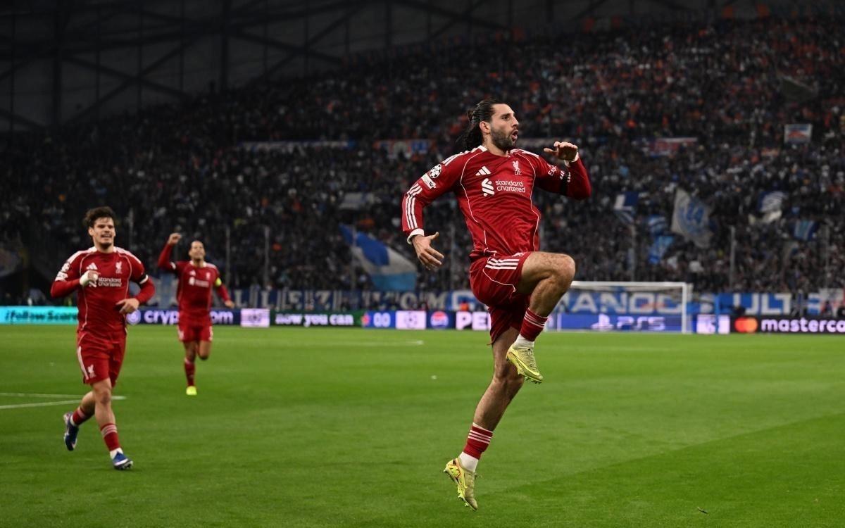 索博连续5场欧冠参与进球，成利物浦队史第三人