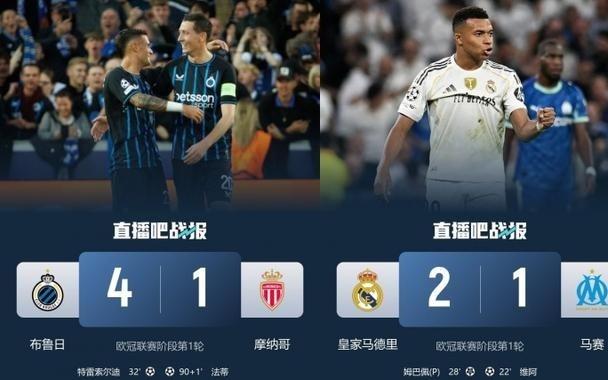 一超多弱法甲4队踢欧冠仅巴黎乱杀，1负1惨败还有1队早早出局