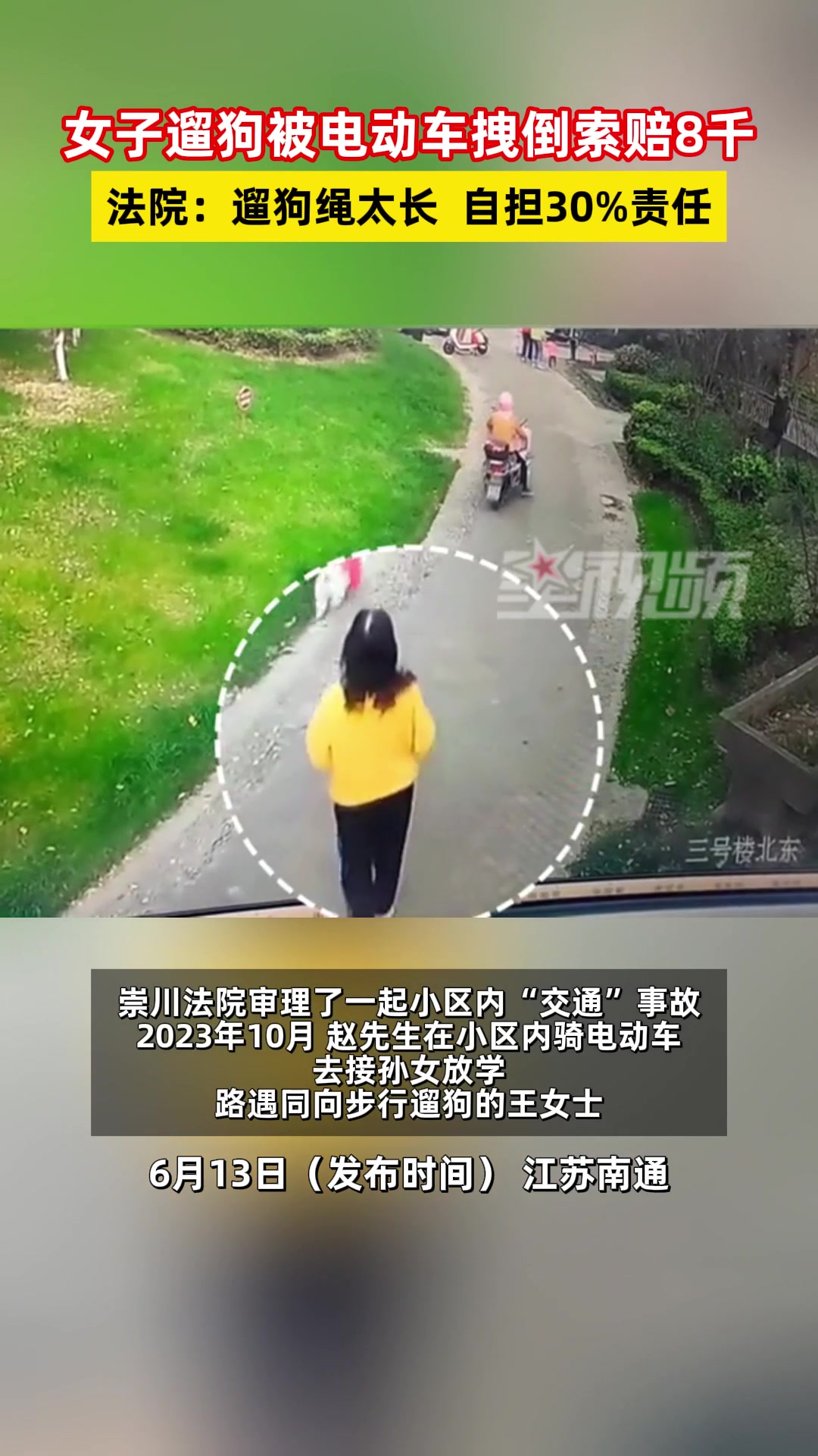 法院：遛狗绳太长，自担30%责任！吧友怎么看？