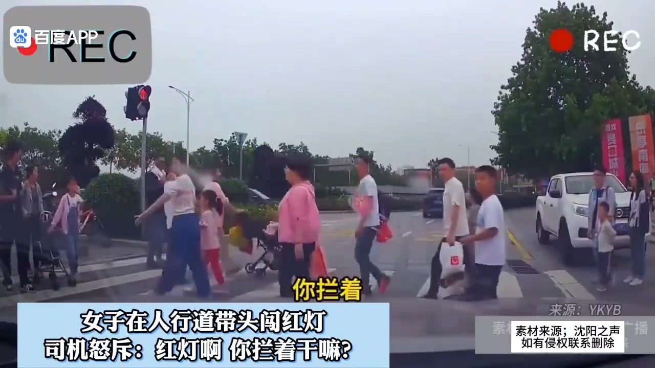 闯红灯还指指点点？真的是活的太舒服了吧！