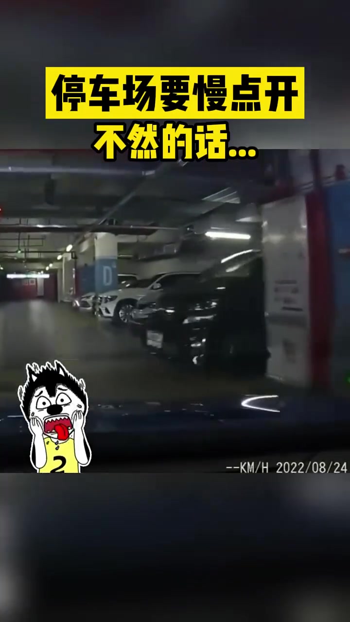 停车场开慢点，不然的话看人家小少爷都飞起来了