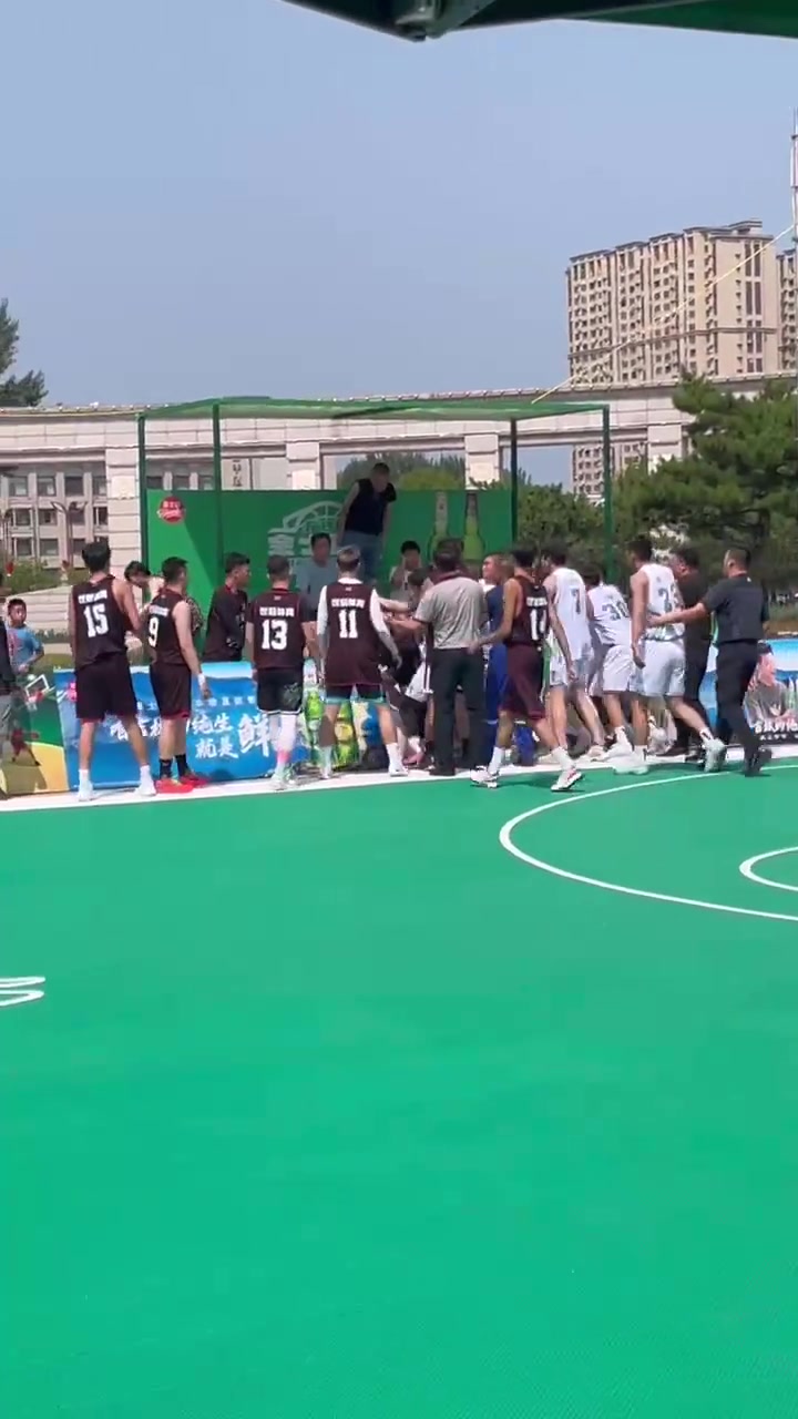 篮球场下的打架也是比赛的一部分啊