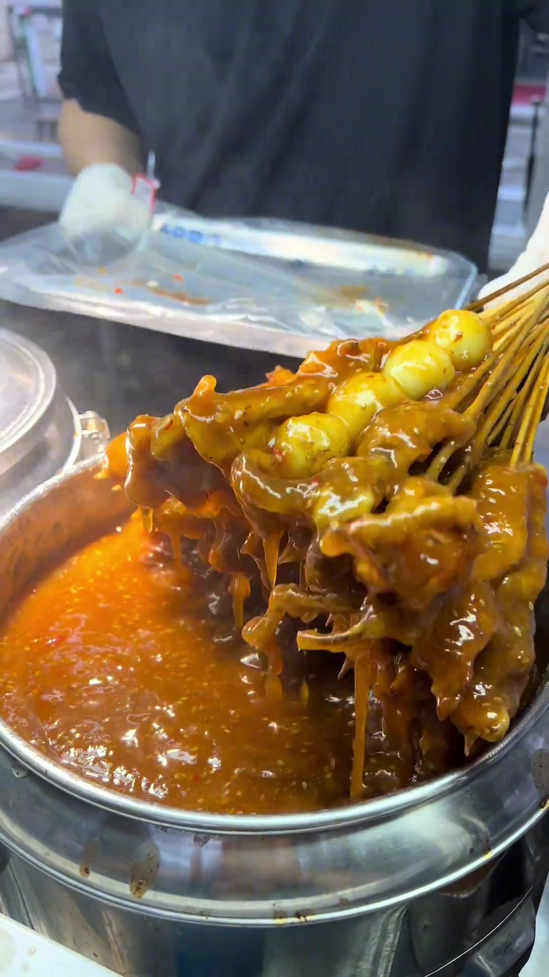 想吃吗东北老式卤炸串看着就挺有味道的