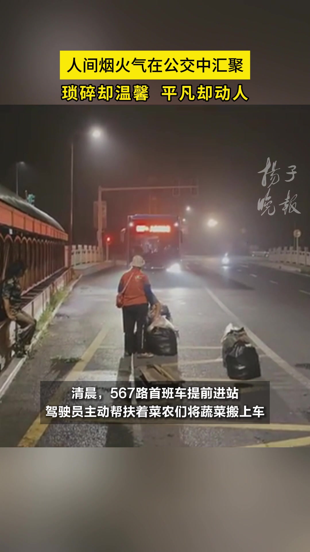 江苏南京：清晨卖菜公交满载生活烟火气