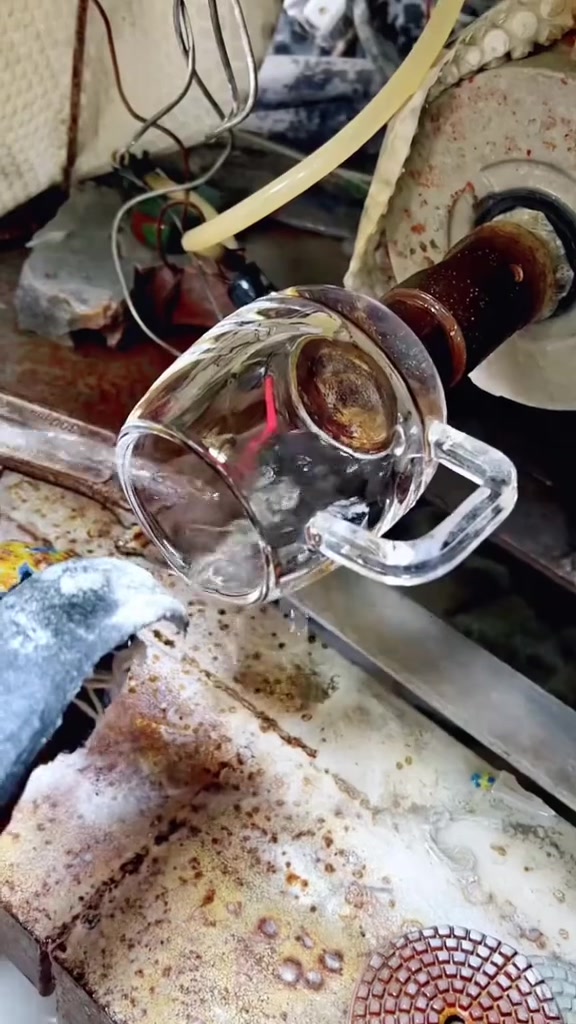 用石头制作的玻璃杯！