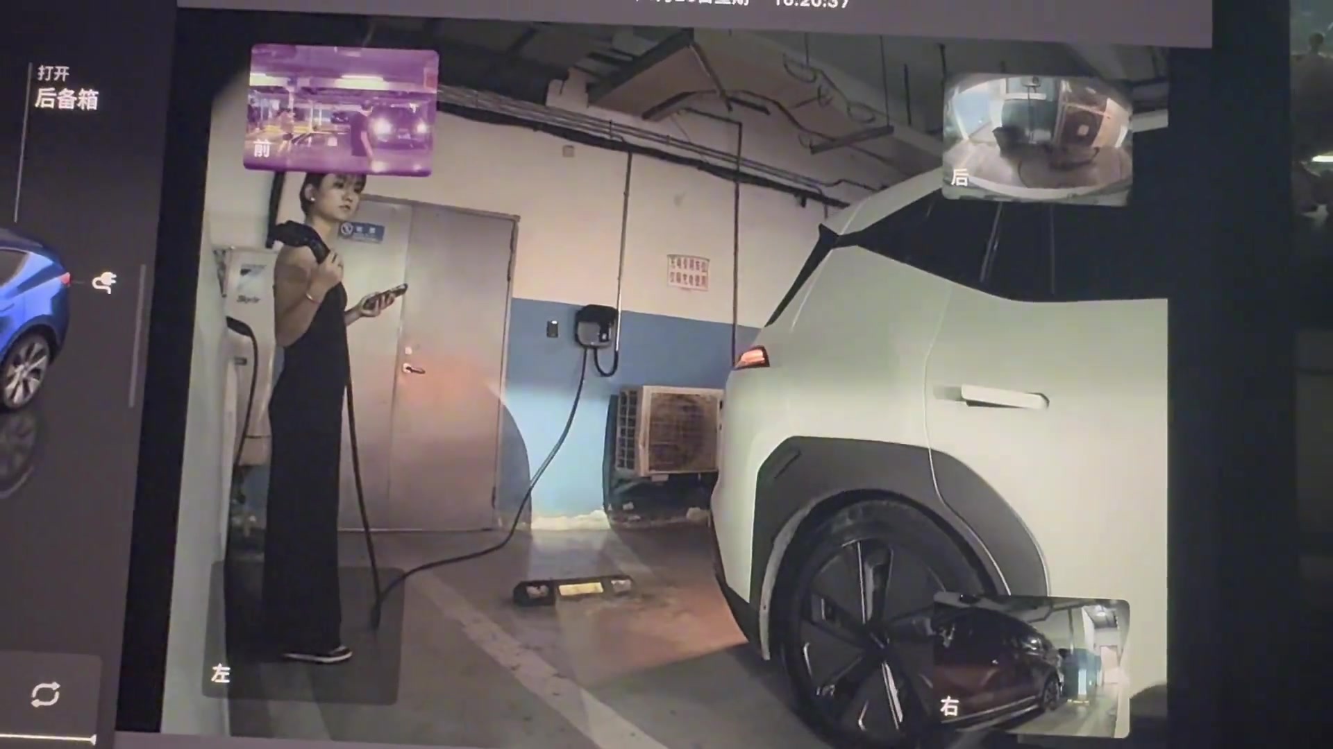 哥们你手刹没放，还一个劲的倒车呢！