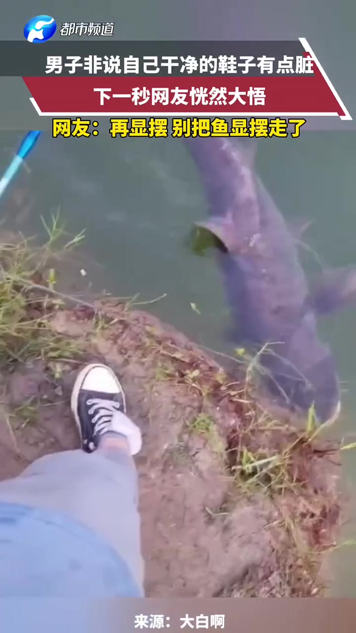 男子非说自己干净的鞋子有点脏，下一秒网友恍然大悟