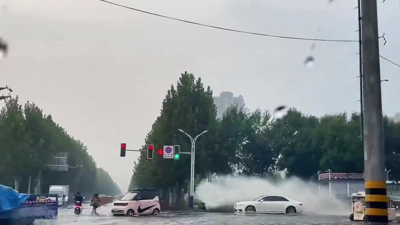 啥玩意窜过去了第一次见在马路上冲浪