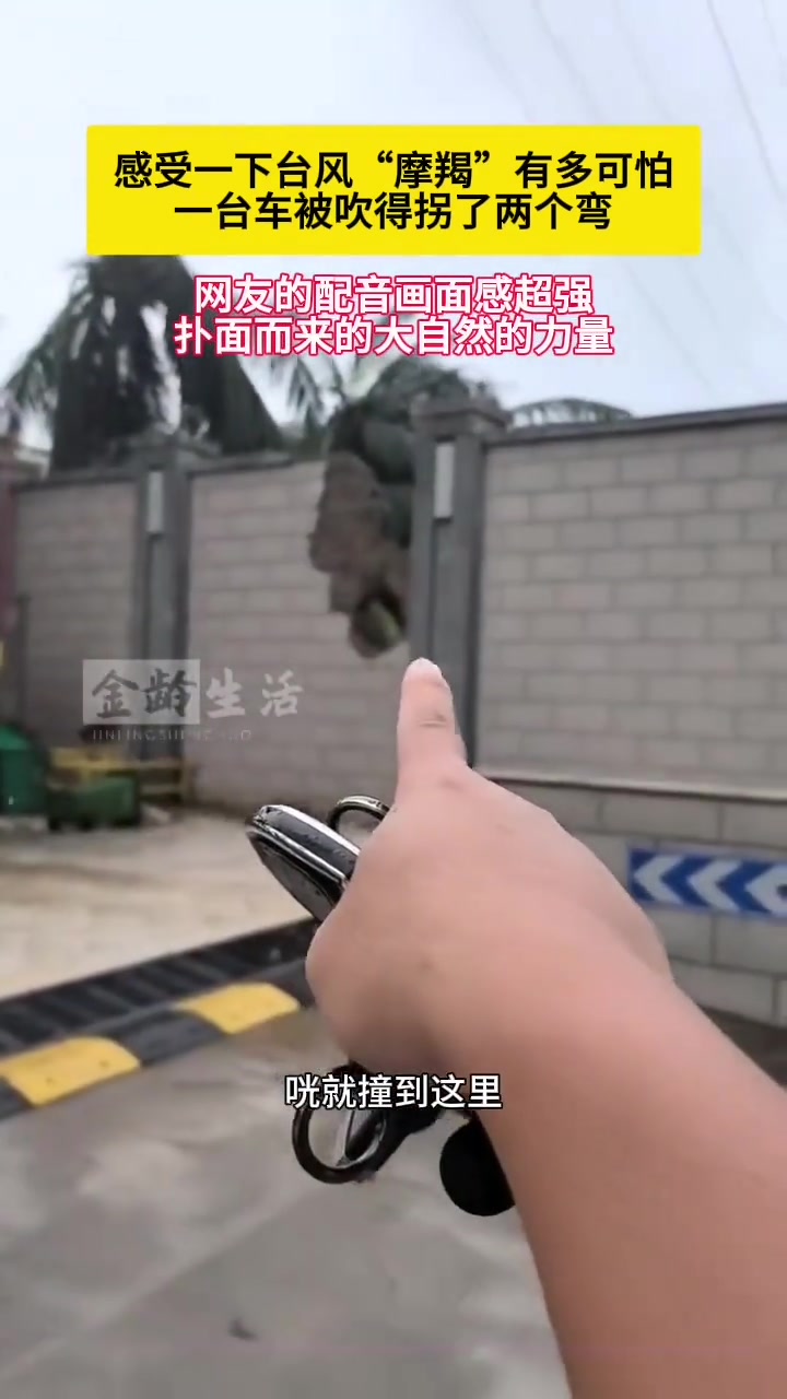 男子描述“摩羯”的厉害，画面感超强