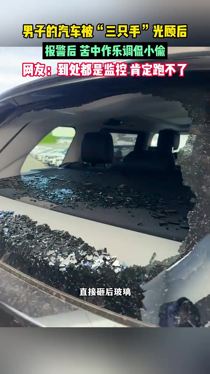 男子汽车被小偷光顾后，苦中作乐调侃小偷