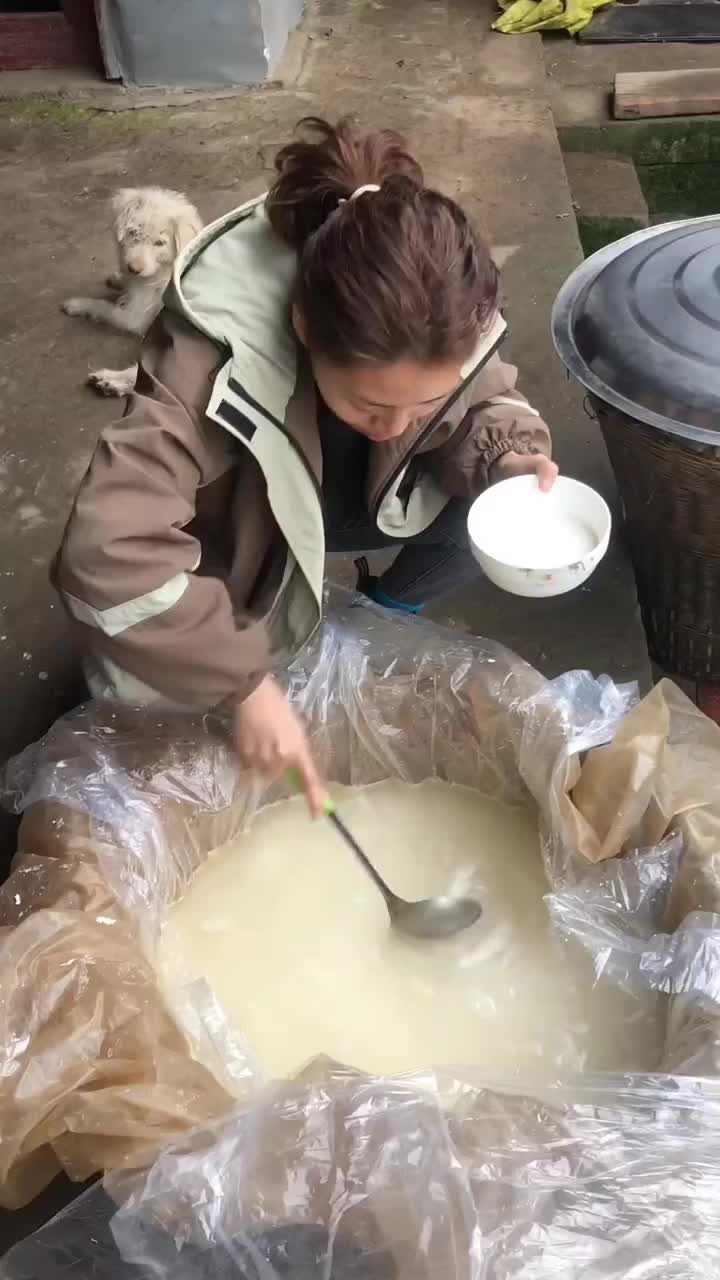 刚打的红薯粉，吧友们来看看怎么样