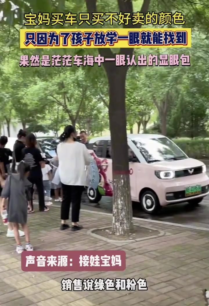 买车只买不好卖的颜色，只为了孩子放学一眼就能找到