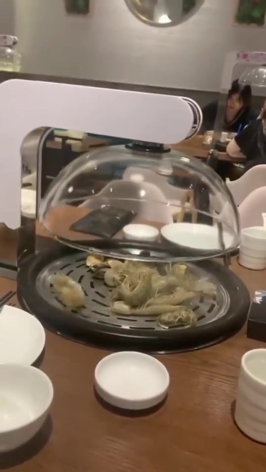 蒸汽吃饭，食材是够新鲜了！