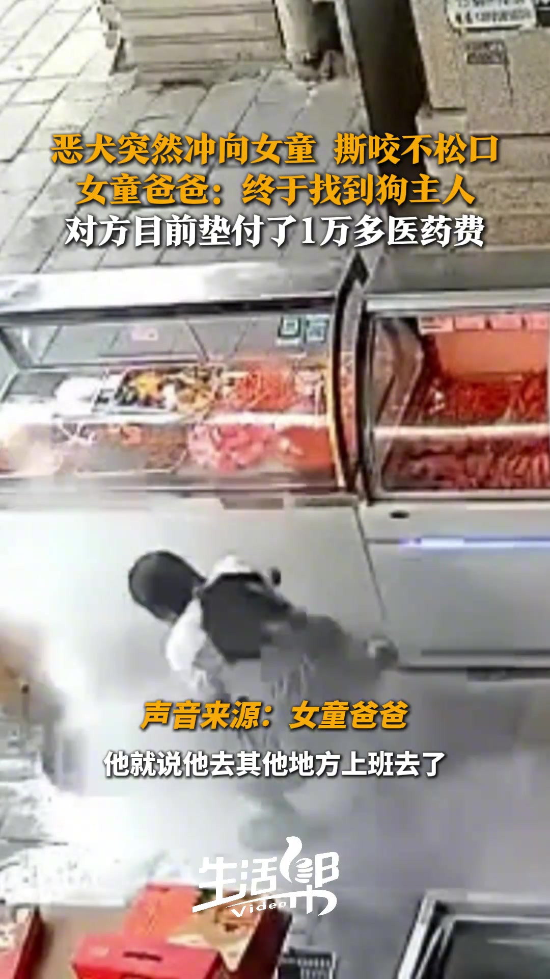 贵州路边恶犬突然冲向女童撕咬不松口