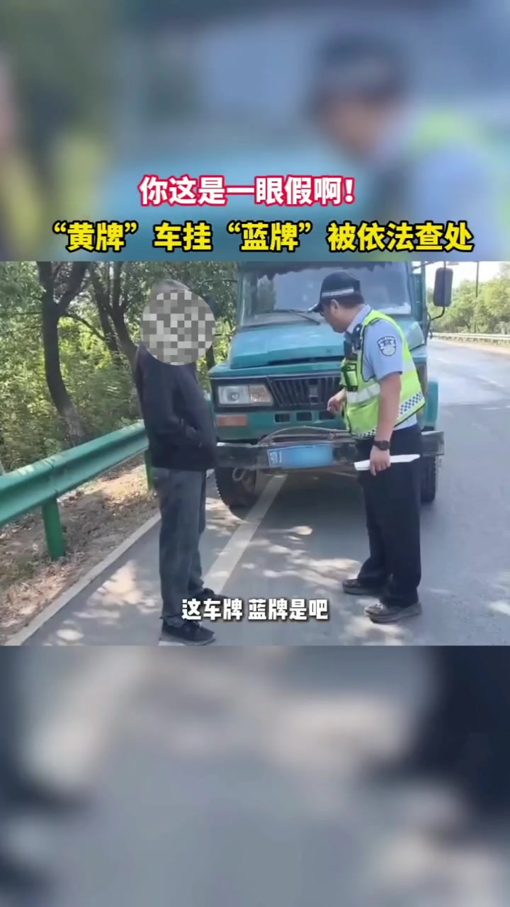 你这车牌也太假了吧！武汉一渣土车挂蓝牌被依法查处