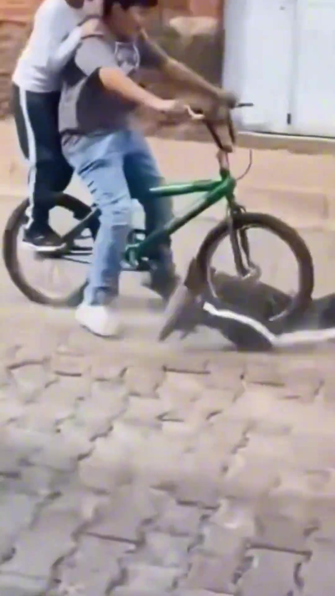 小孩哥大义啊知道刹不住牺牲自己成为刹车