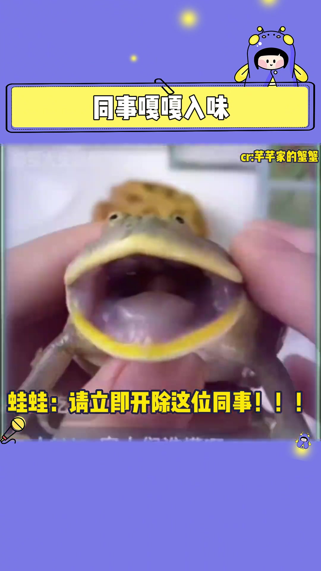 蛙蛙：不错，这个同事真好吃