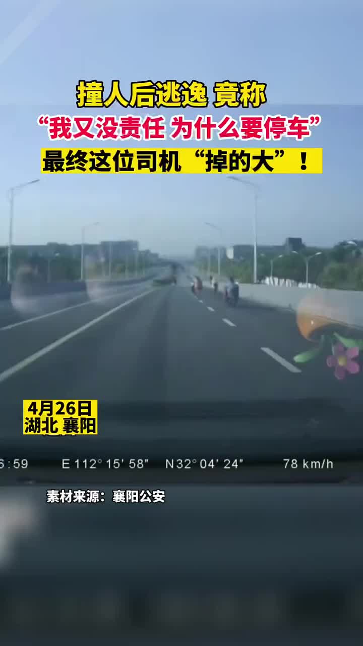 司机撞人后逃逸竟称“我又没责任为什么要停车”