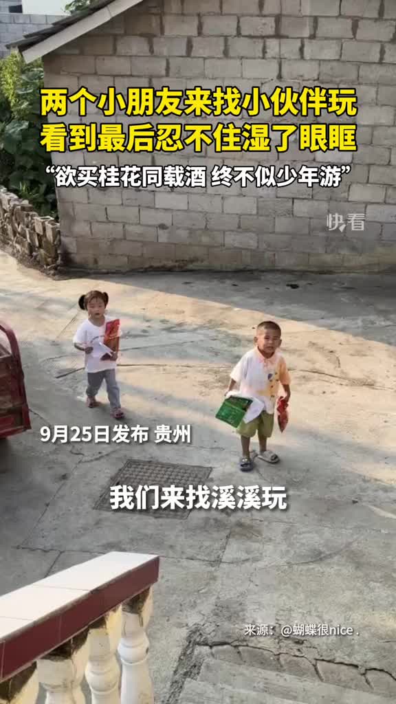 两个小朋友来找小伙伴玩，看到他们好像回想起了我的童年