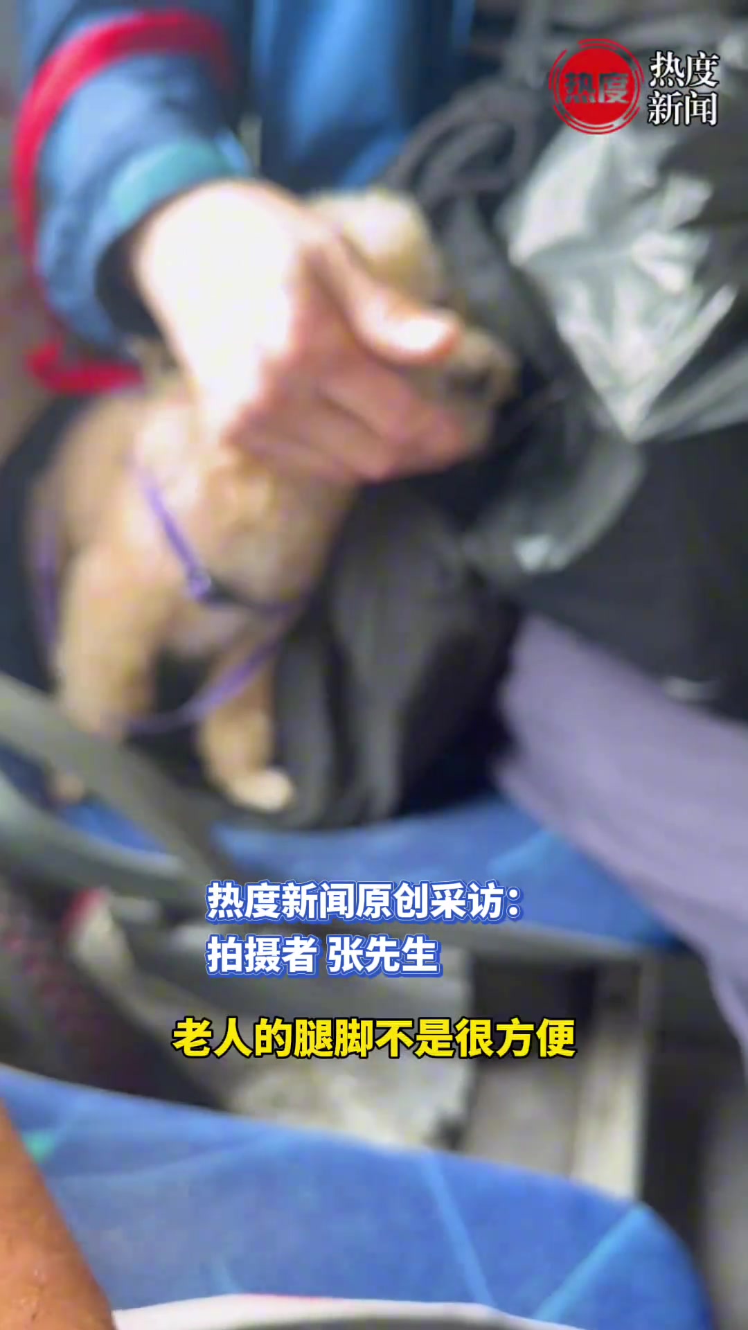 老人偷偷将狗狗带上公交车，全程怕狗狗打扰其他乘客