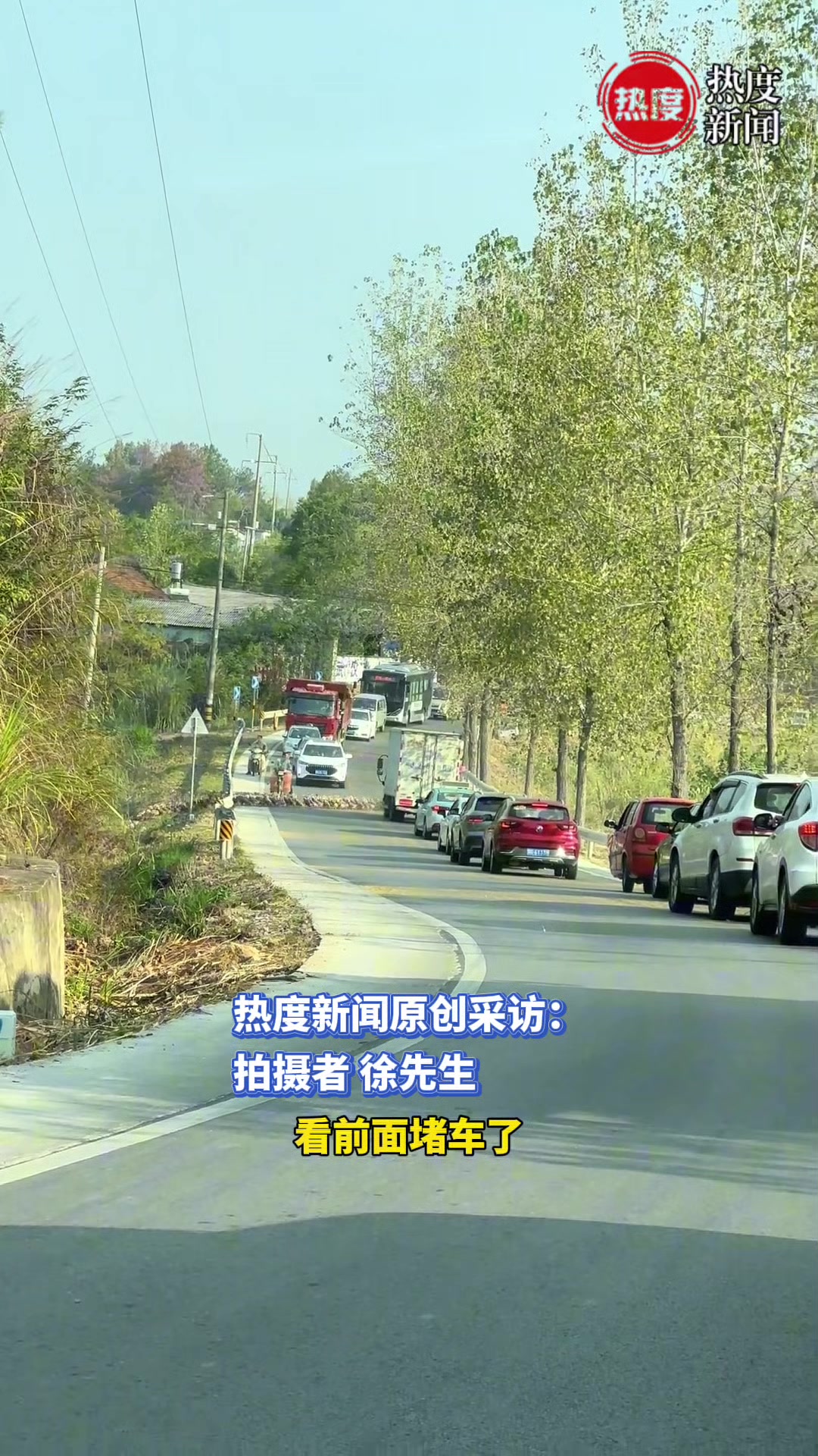 堵车前方居然是一大群鸭子过马路