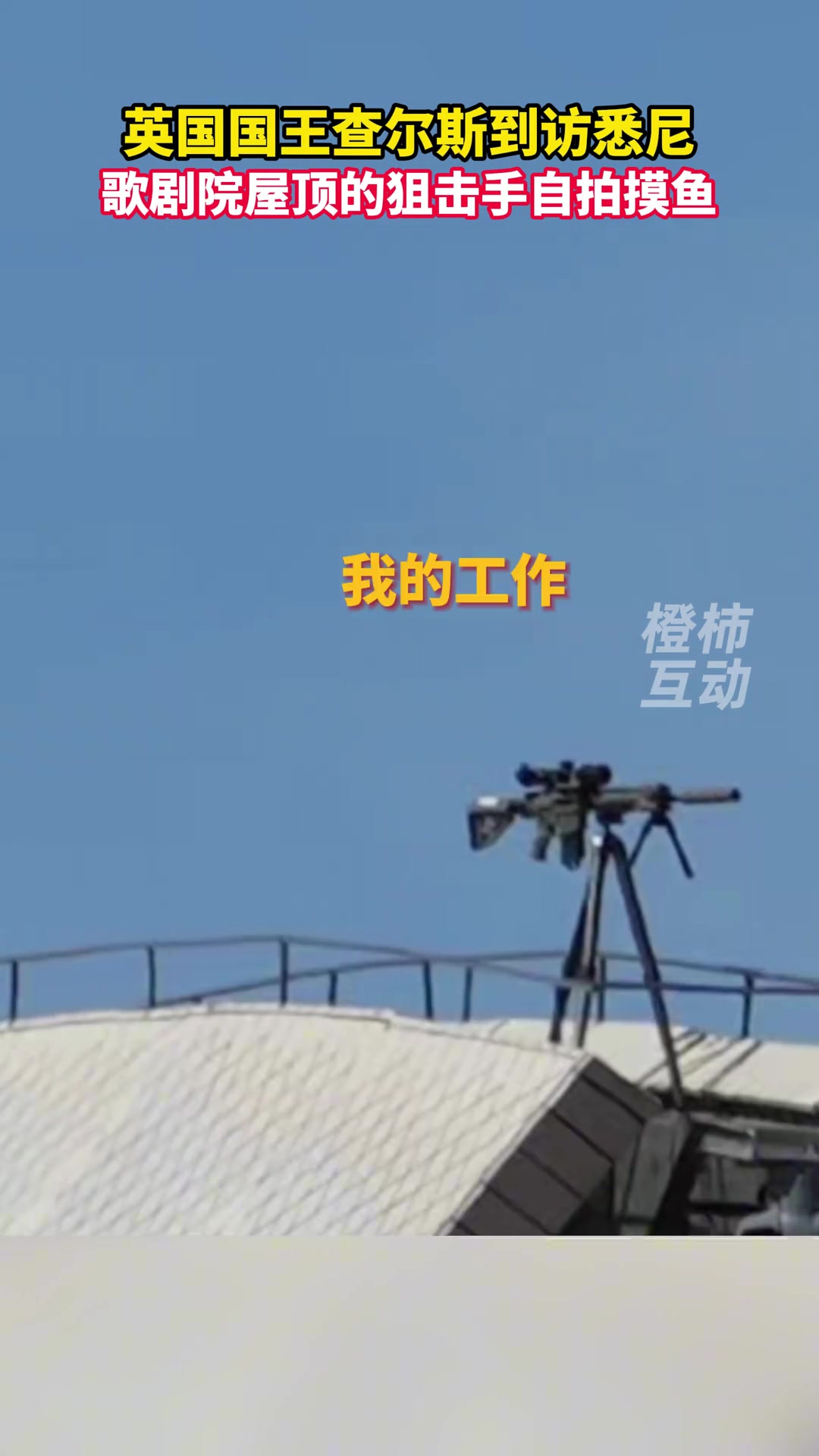 歌剧院屋顶的狙击手自拍摸鱼