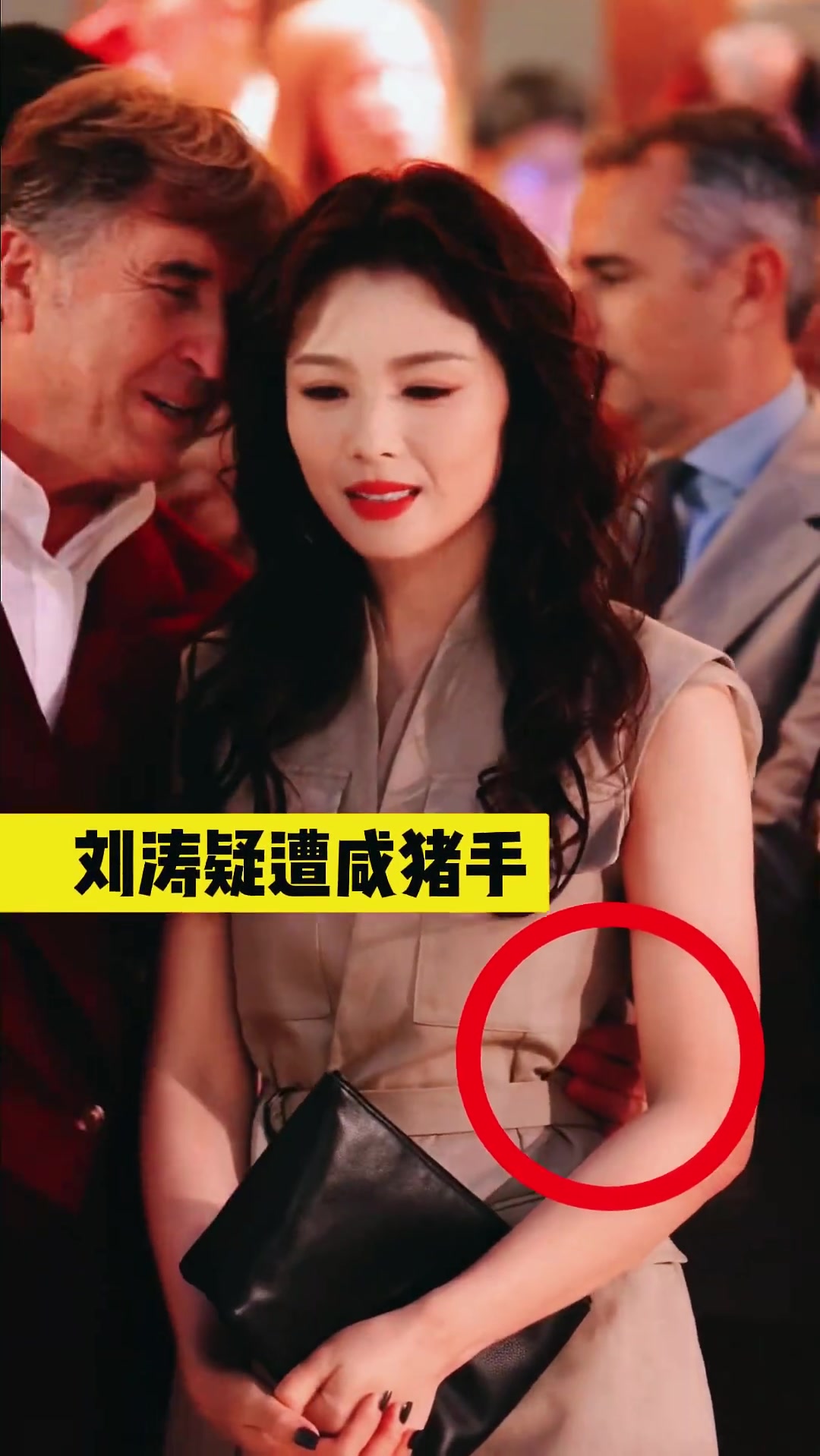 刘涛疑遭咸猪手