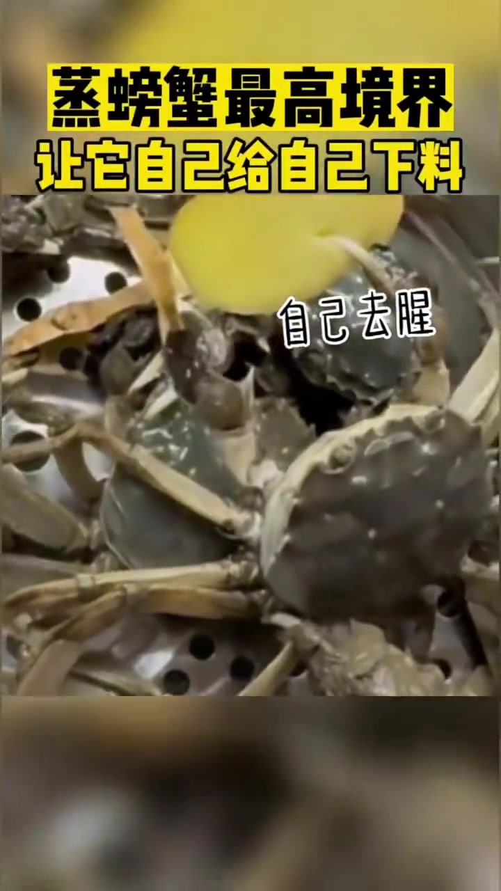 蒸螃蟹最高境界让它自己给自己下料