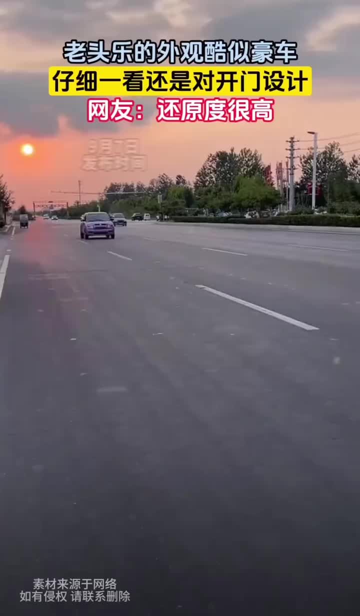 仔细一看这对开门的豪华车原来是老头乐