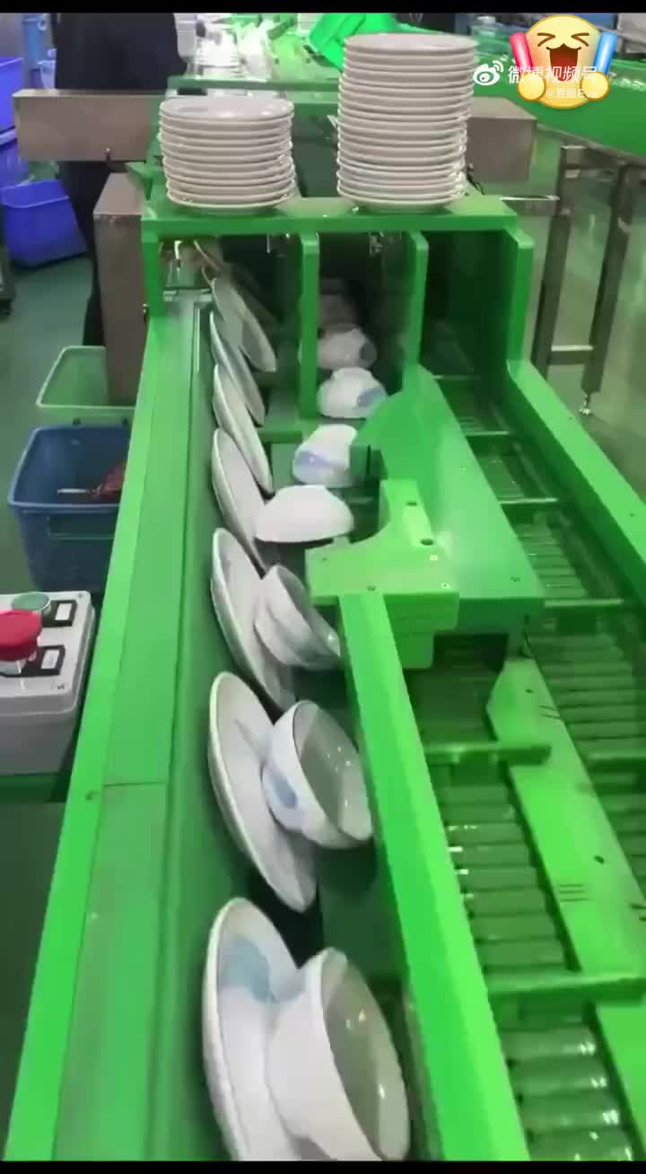 强迫症患者大喜！碗筷混装流水线，整整齐齐的排列！