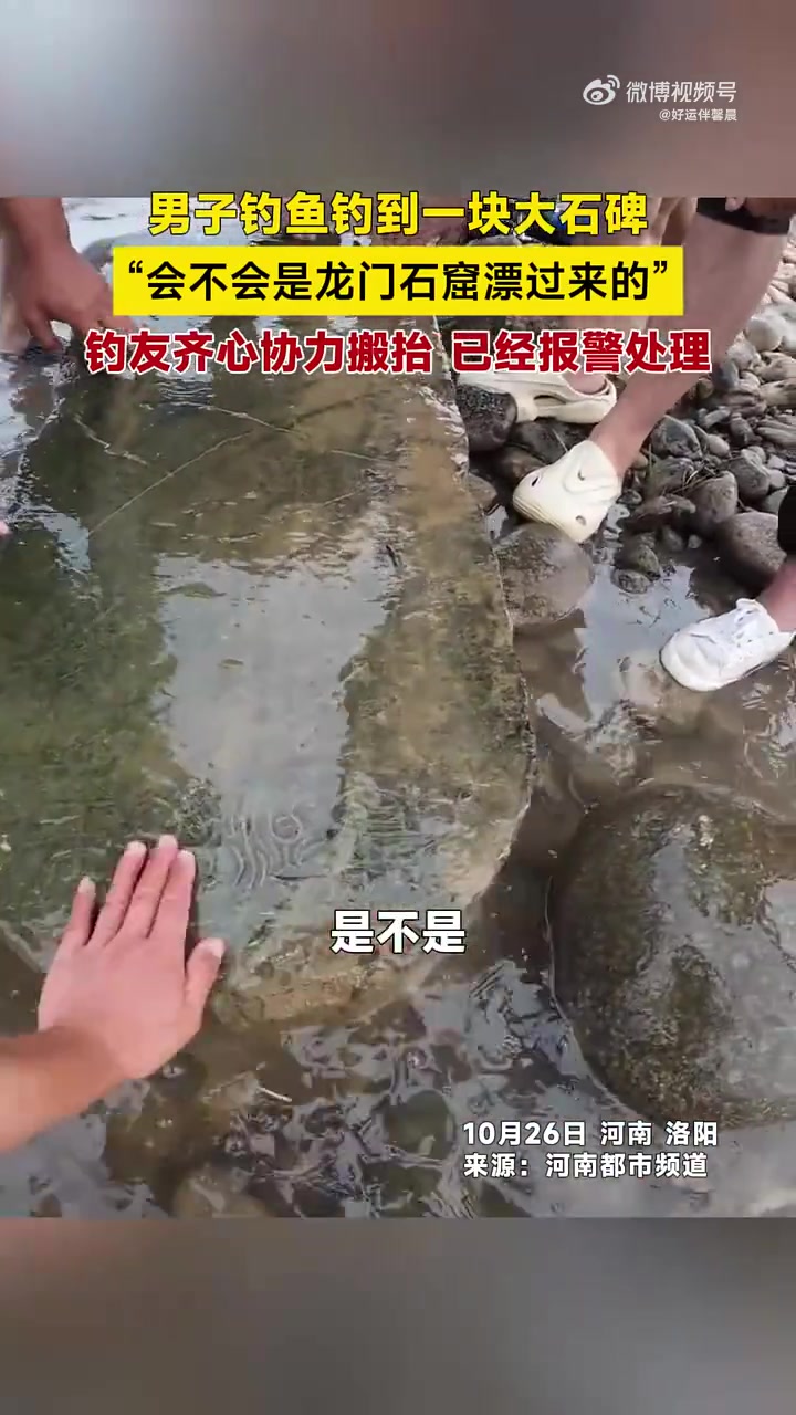 会不会是龙门石窟漂过来的钓鱼佬除了鱼其他什么都能钓到！