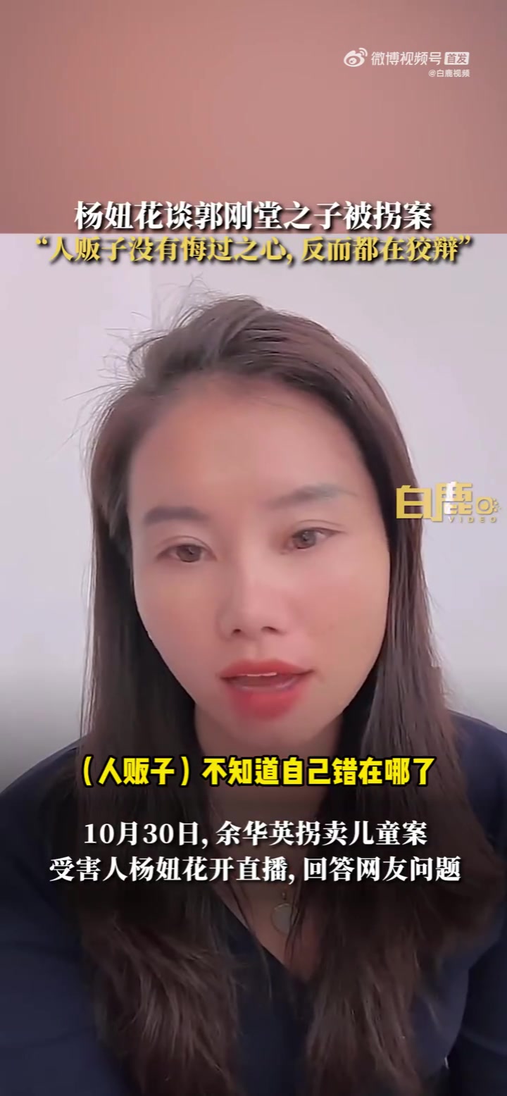 杨妞花谈郭刚堂之子被拐案