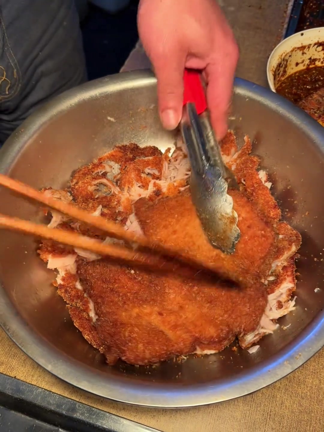 想吃吗这才是真正的手撕大鸡排！！