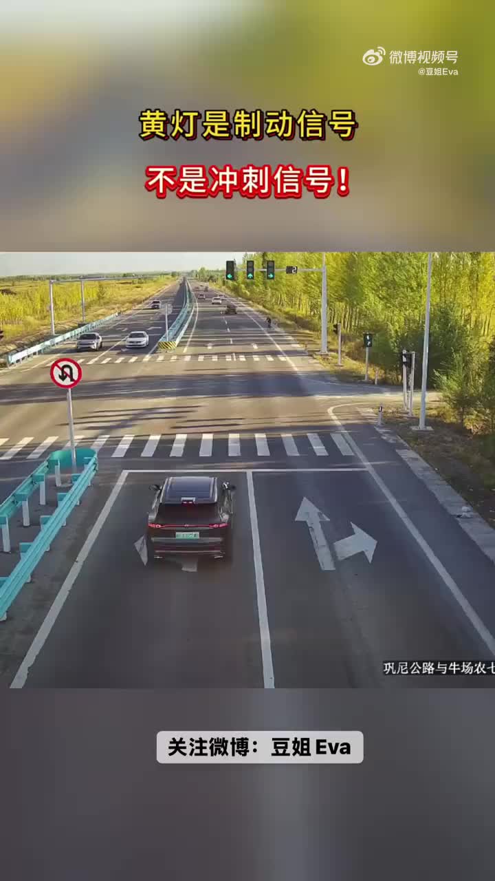 黄灯出现时，这种情况应该是马上停车吧