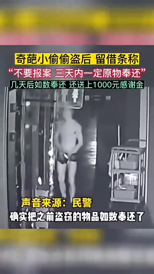 奇葩小偷盗窃案