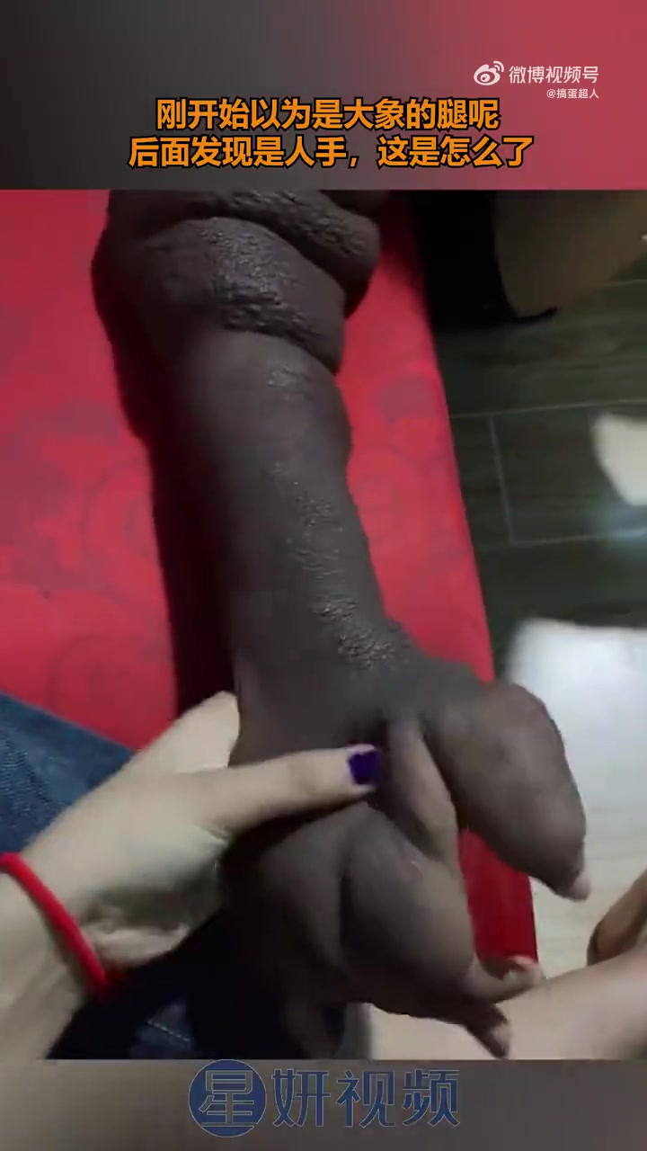 刚开始以为是大象的腿呢，后面发现是人手